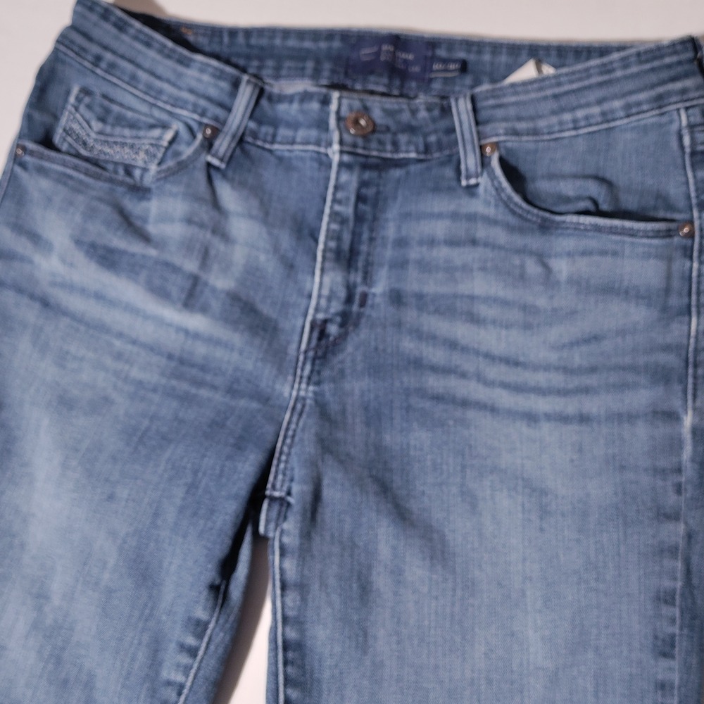 Levis Demi Curve Classic Straight Leg Jeans Patterned Pockets Sz 10/30 (30x31)
